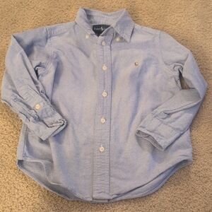 Ralph Lauren Light Blue Classic Long Sleeve Button Down Shirt Size 4